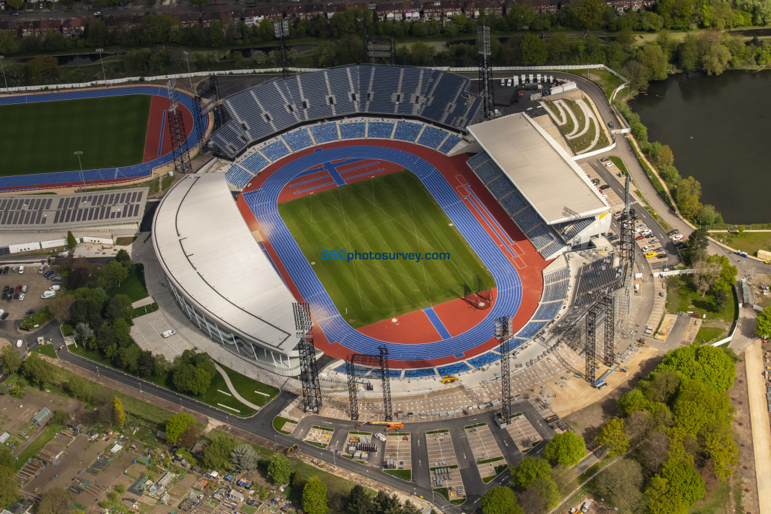 "Birmingham aerial photo Alexander Stadium 220425 66" stock image