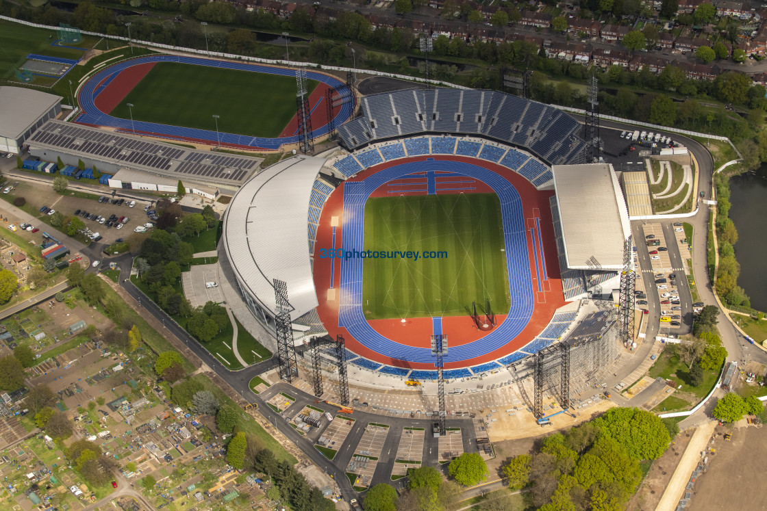 "Birmingham aerial photo Alexander Stadium 220425 66" stock image