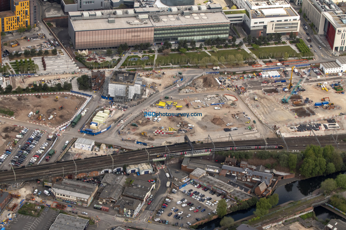 "Birmingham aerial HS2 Curzon Street 220425 69" stock image