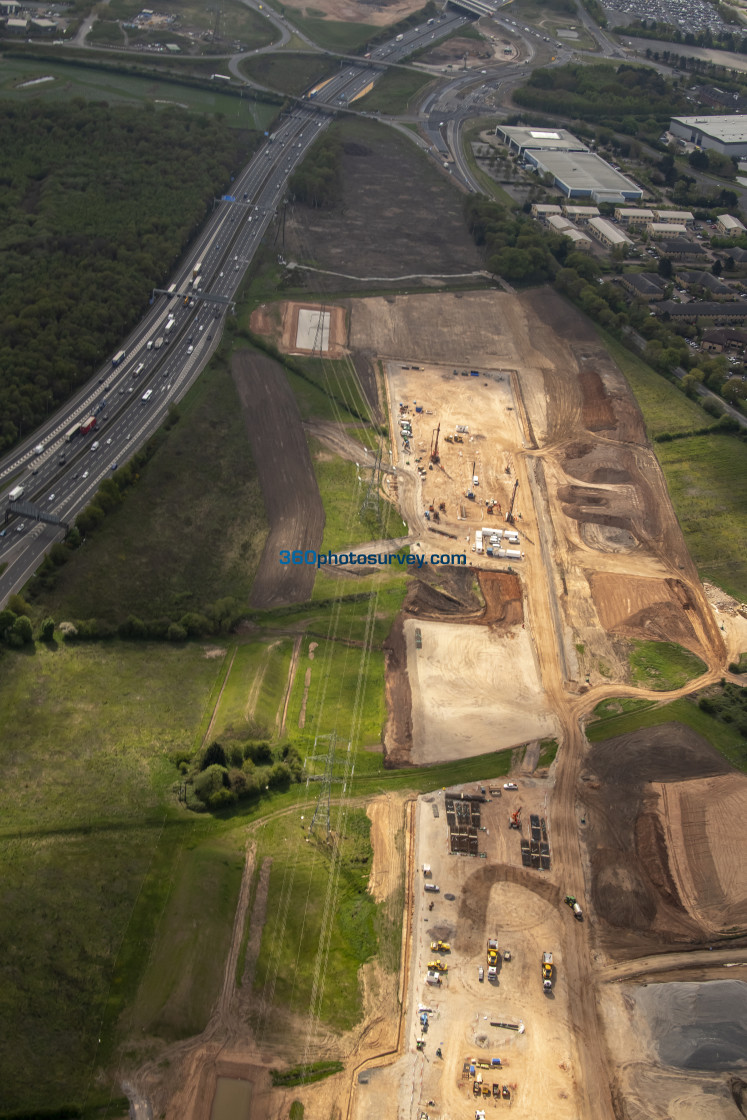 "Birmingham aerial HS2 Solihull 220425 71" stock image