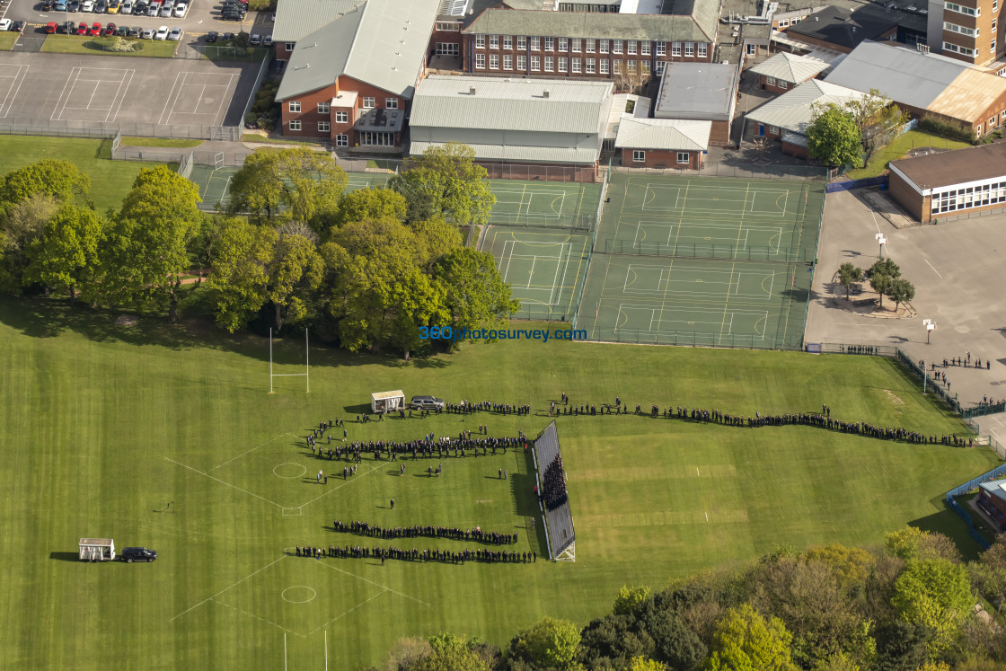 "Wirral aerial Wirral Grammar School 220425 14" stock image