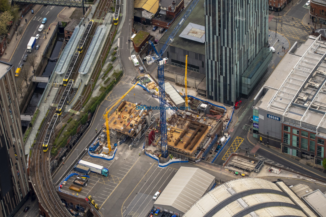 "Manchester aerial Great Bridgewater Street 220425 22" stock image