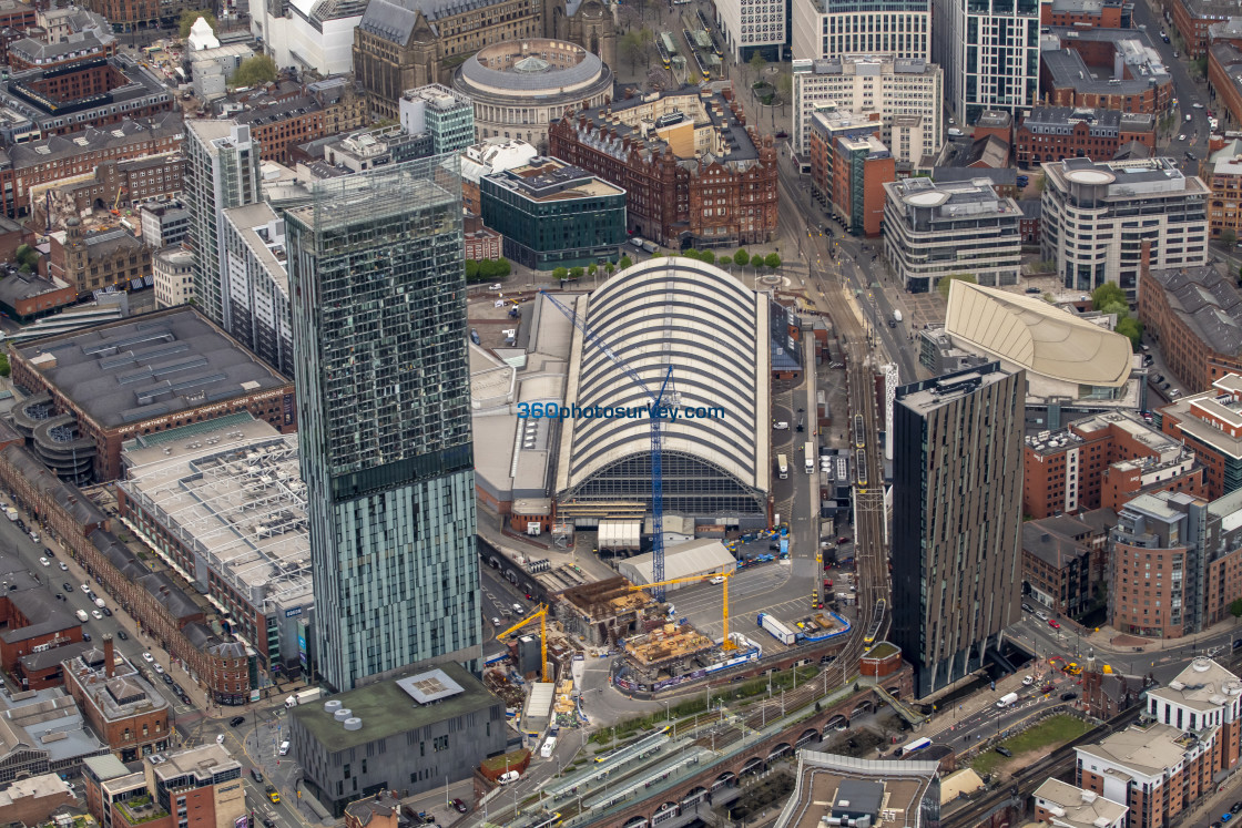 "Manchester aerial Great Bridgewater Street 220425 22" stock image