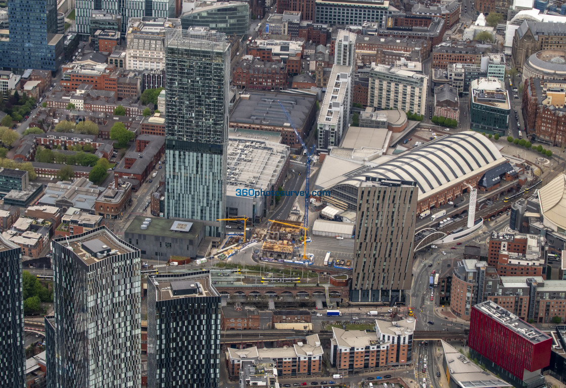 "Manchester aerial Great Bridgewater Street 220425 22" stock image