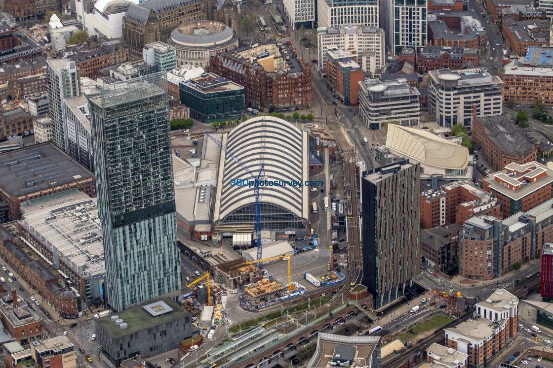 "Manchester aerial Great Bridgewater Street 220425 22" stock image