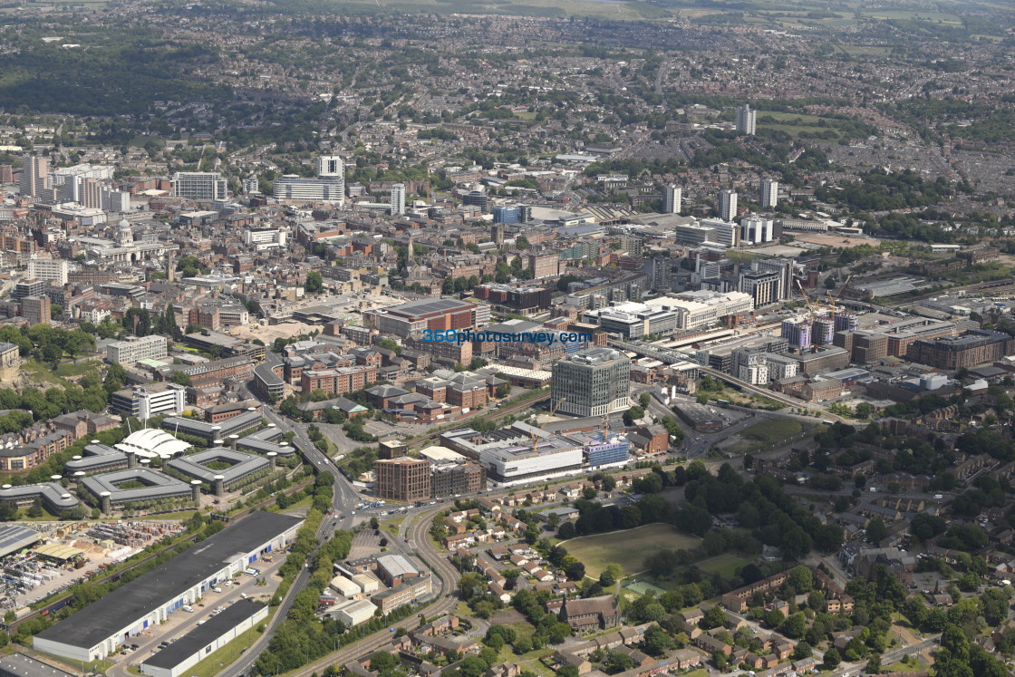 "Nottingham aerial City Centre 220602 51" stock image