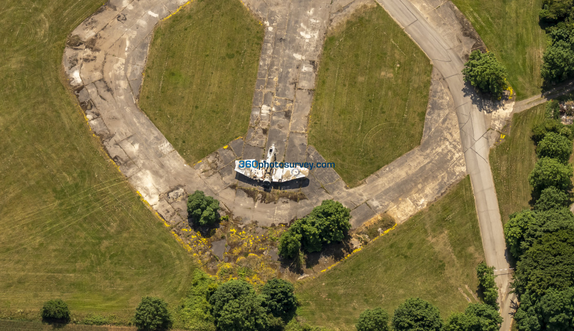 "Grantham aerial Broken Canbera aircraft 220622 64" stock image