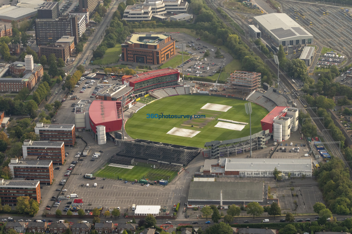 "Old Trafford Cricket ground aerial photo 220922" stock image