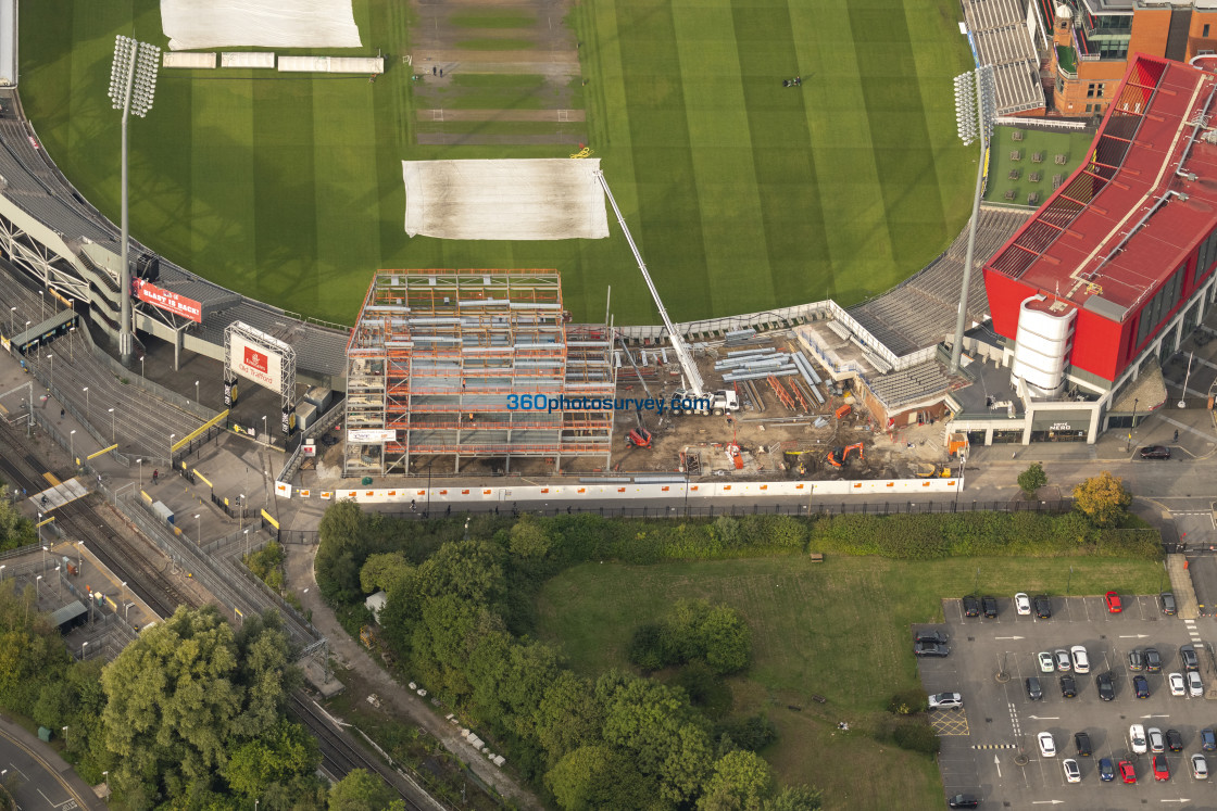 "Old Trafford Cricket ground aerial photo 220922" stock image