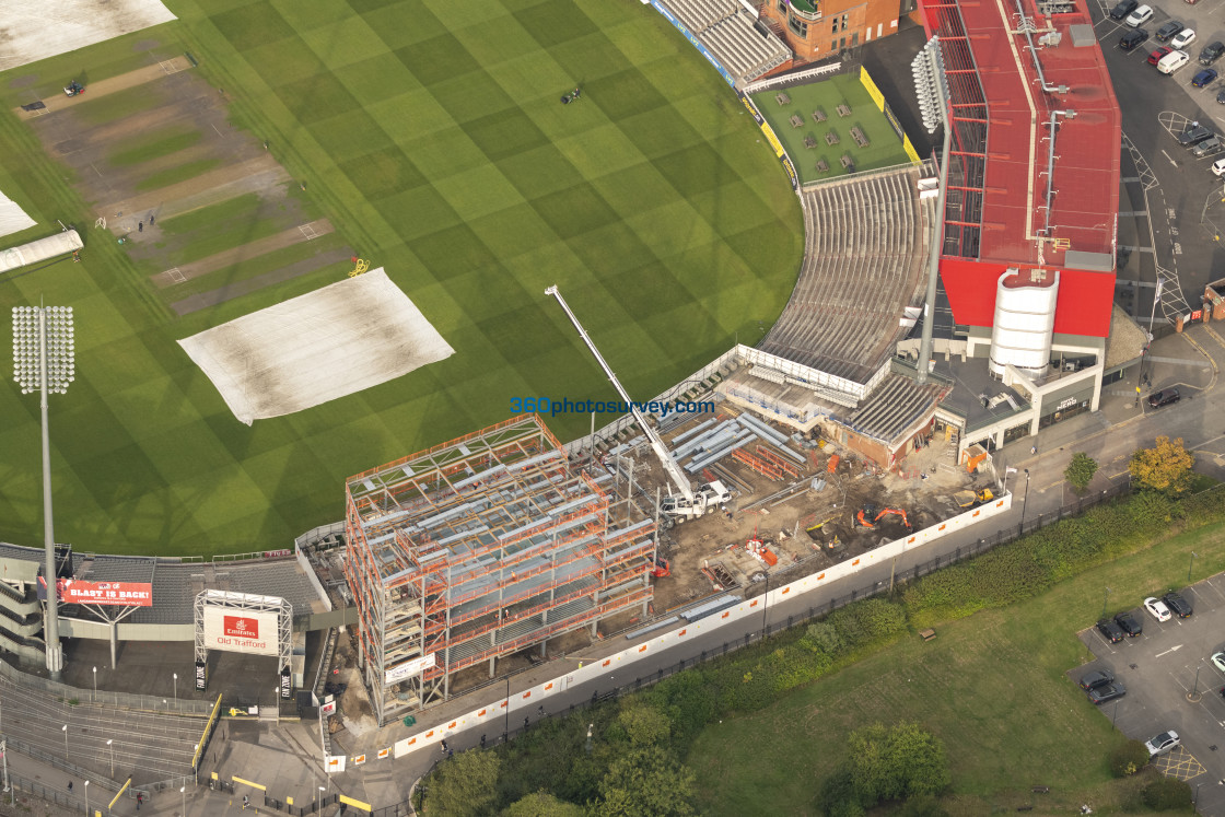 "Old Trafford Cricket ground aerial photo 220922" stock image