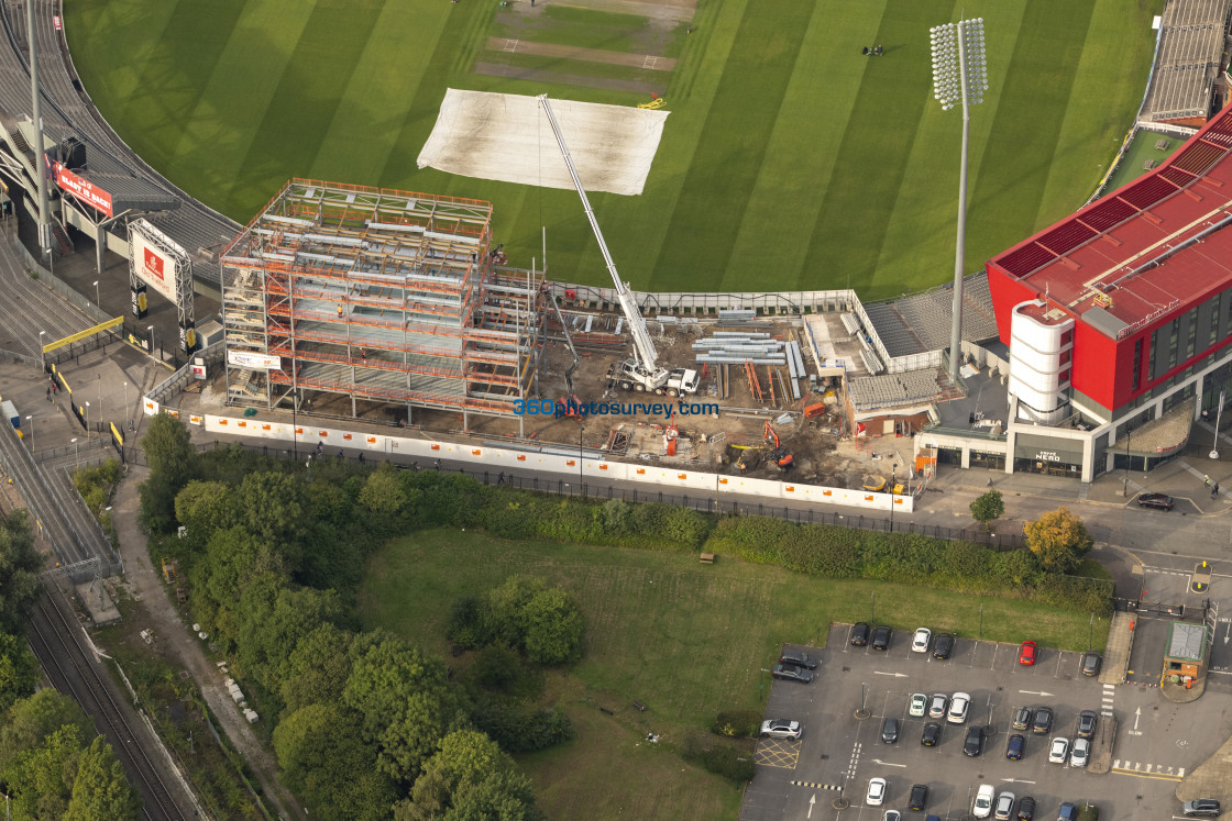 "Old Trafford Cricket ground aerial photo 220922" stock image