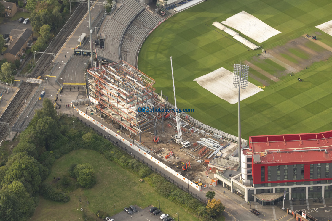 "Old Trafford Cricket ground aerial photo 220922" stock image