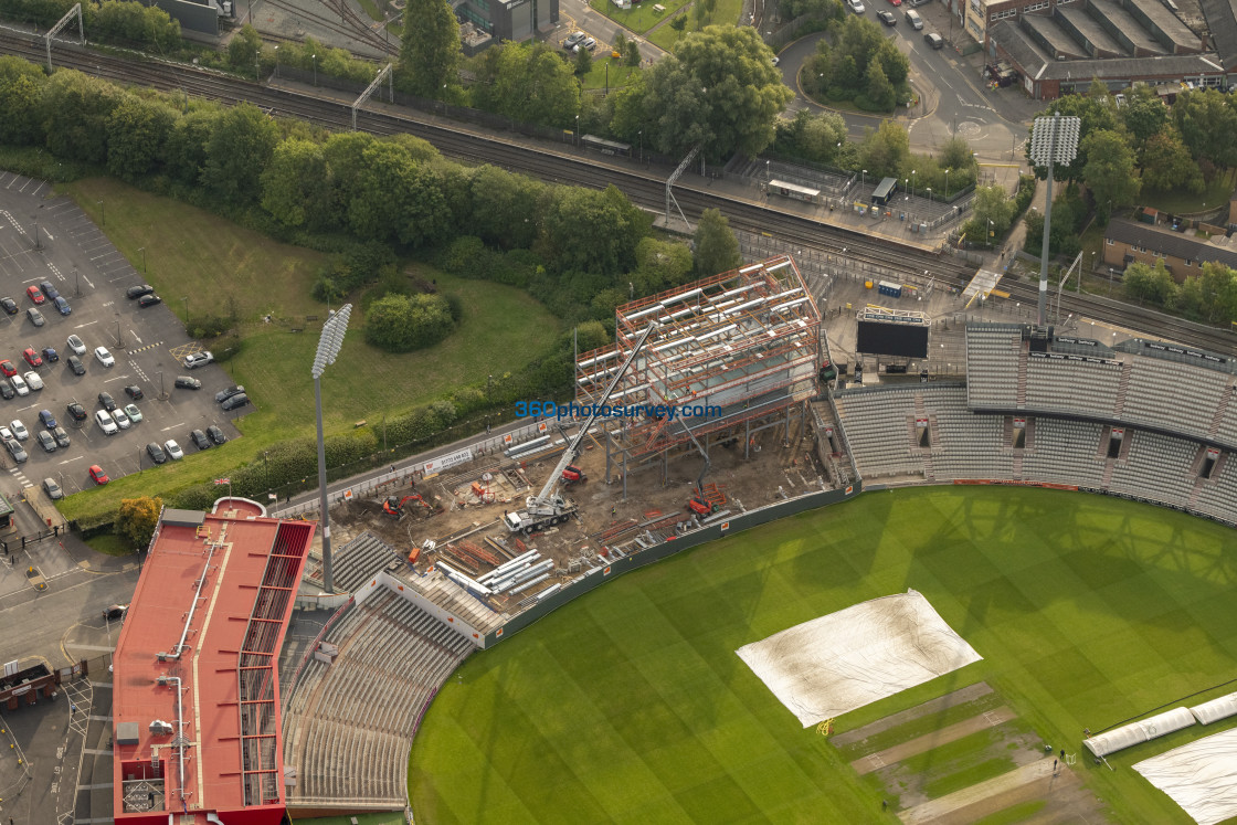 "Old Trafford Cricket ground aerial photo 220922" stock image