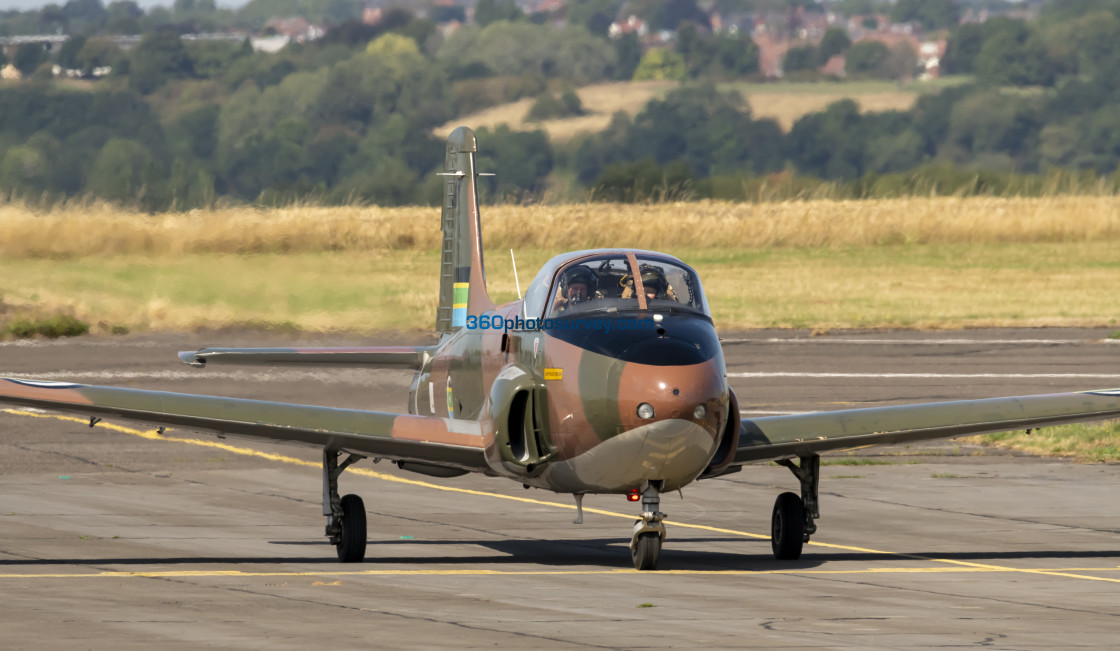 "Jet Provost landing at Nottingham Airport" stock image