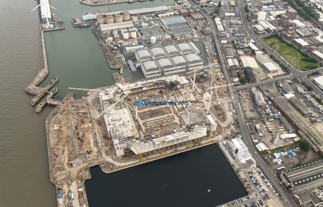 "Liverpool aerial Bramley Moor Dock 220922 6" stock image