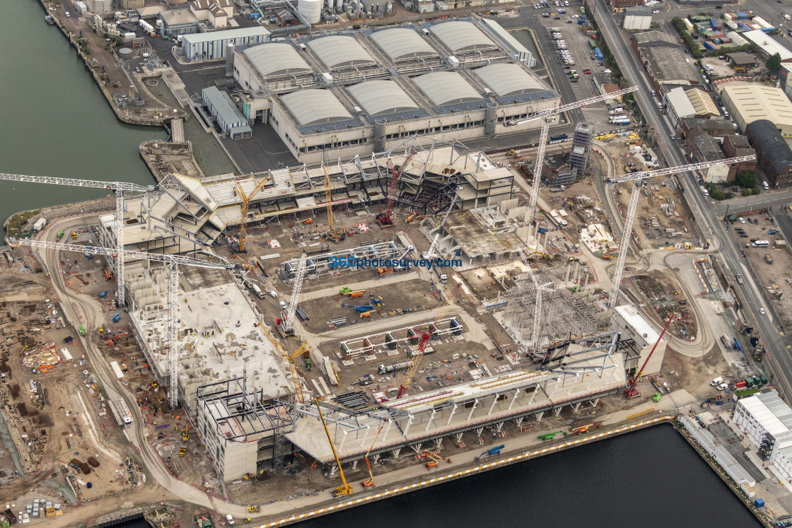 "Liverpool aerial Bramley Moor Dock 220922 6" stock image