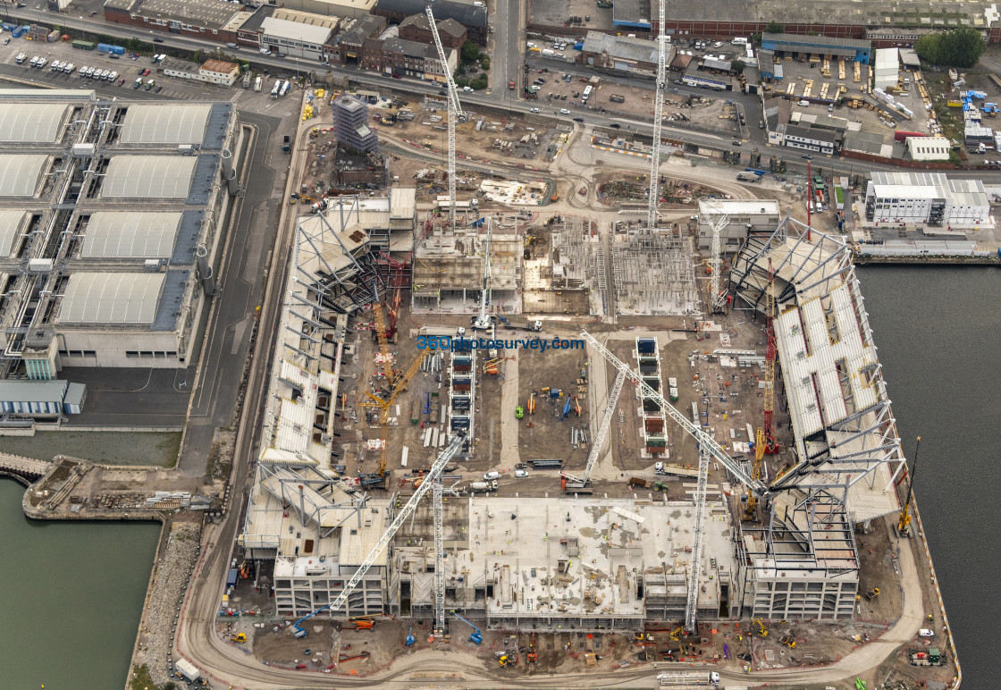 "Liverpool aerial Bramley Moor Dock 220922 6" stock image