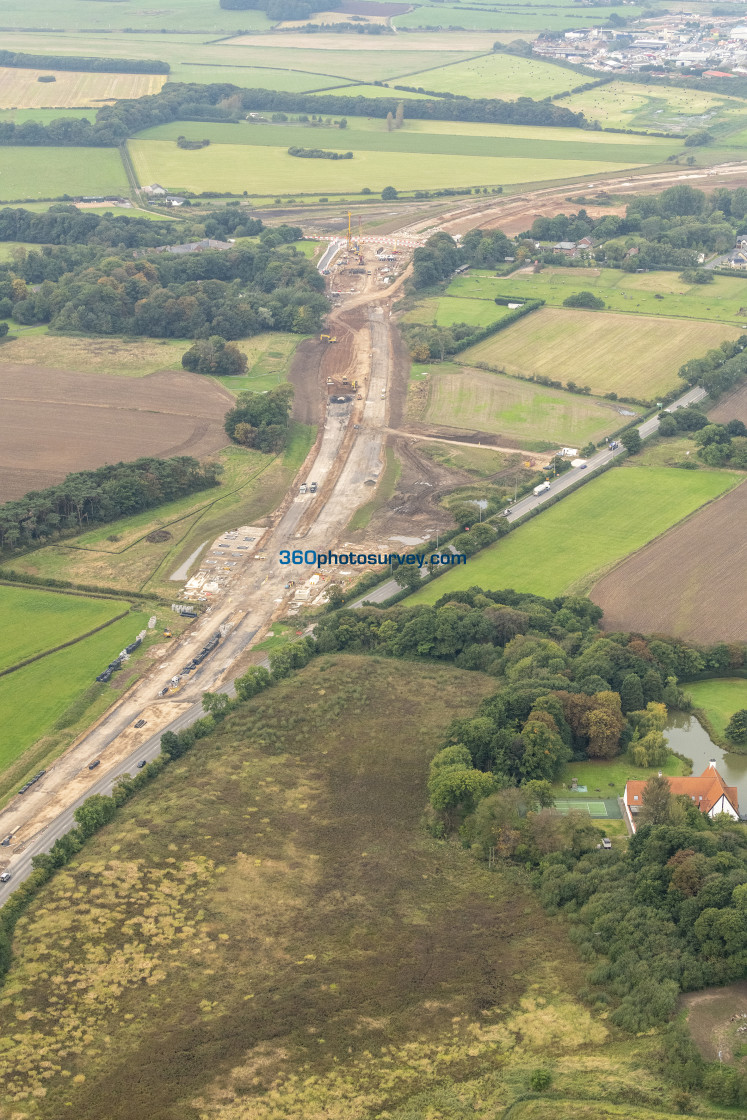 "Poulton aerial Windy Harbour to Skippool bypass 220922" stock image