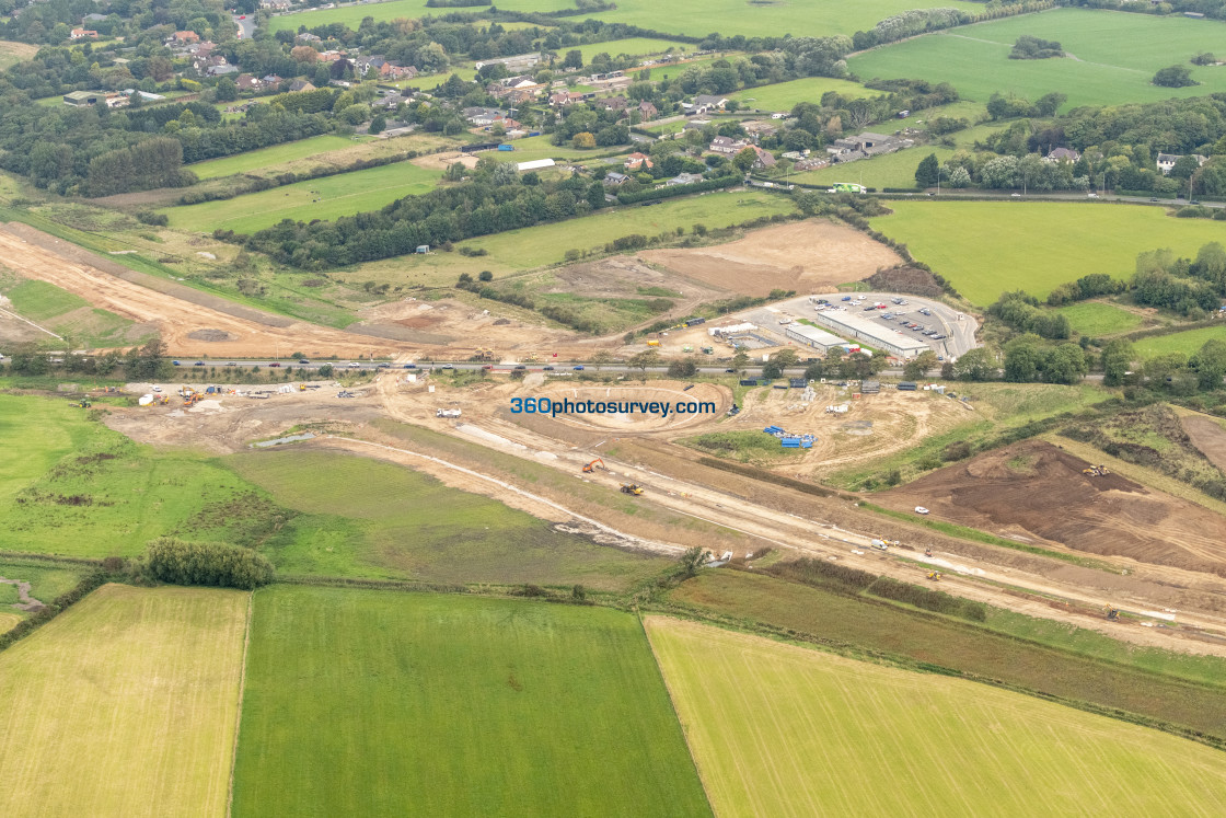 "Poulton aerial Windy Harbour to Skippool bypass 220922" stock image