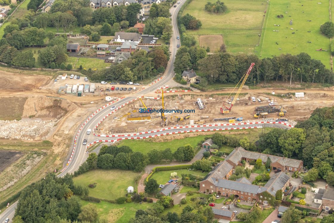 "Poulton aerial Windy Harbour to Skippool bypass 220922" stock image