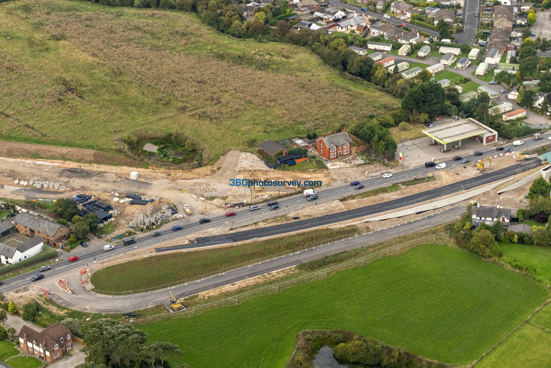 "Poulton aerial Windy Harbour to Skippool bypass 220922" stock image