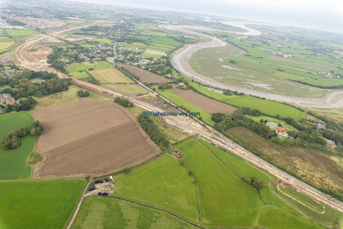 "Poulton aerial Windy Harbour to Skippool bypass 220922" stock image