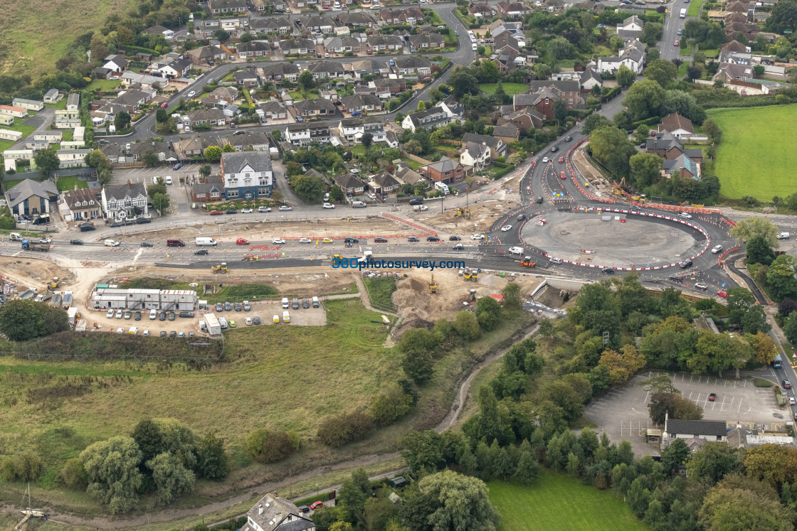 "Poulton aerial Windy Harbour to Skippool bypass 220922" stock image