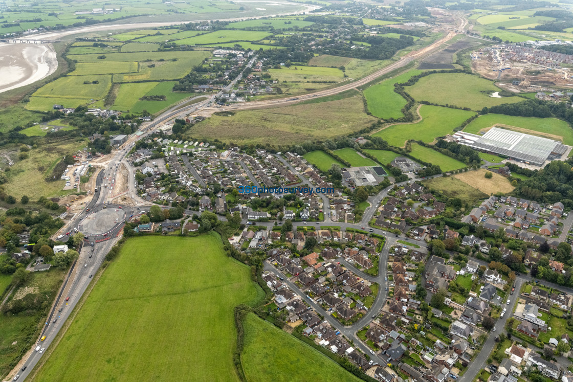 "Poulton aerial Windy Harbour to Skippool bypass 220922" stock image