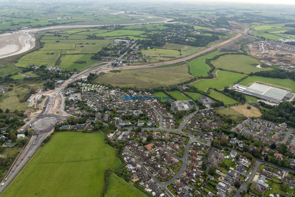 "Poulton aerial Windy Harbour to Skippool bypass 220922" stock image