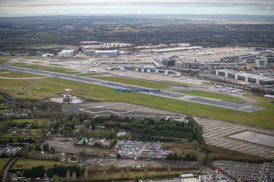 "Manchester aerial photo Manchester Airport 2000105" by 360photosurvey.com - $222.48 "Manchester aerial photo Manchester Airport 2000105" stock image