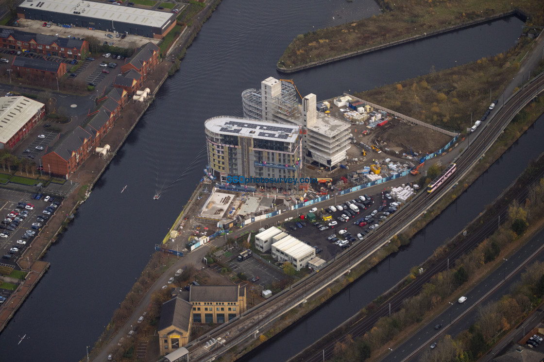 "Manchester aerial photo Pomona Dock 191120 34" stock image