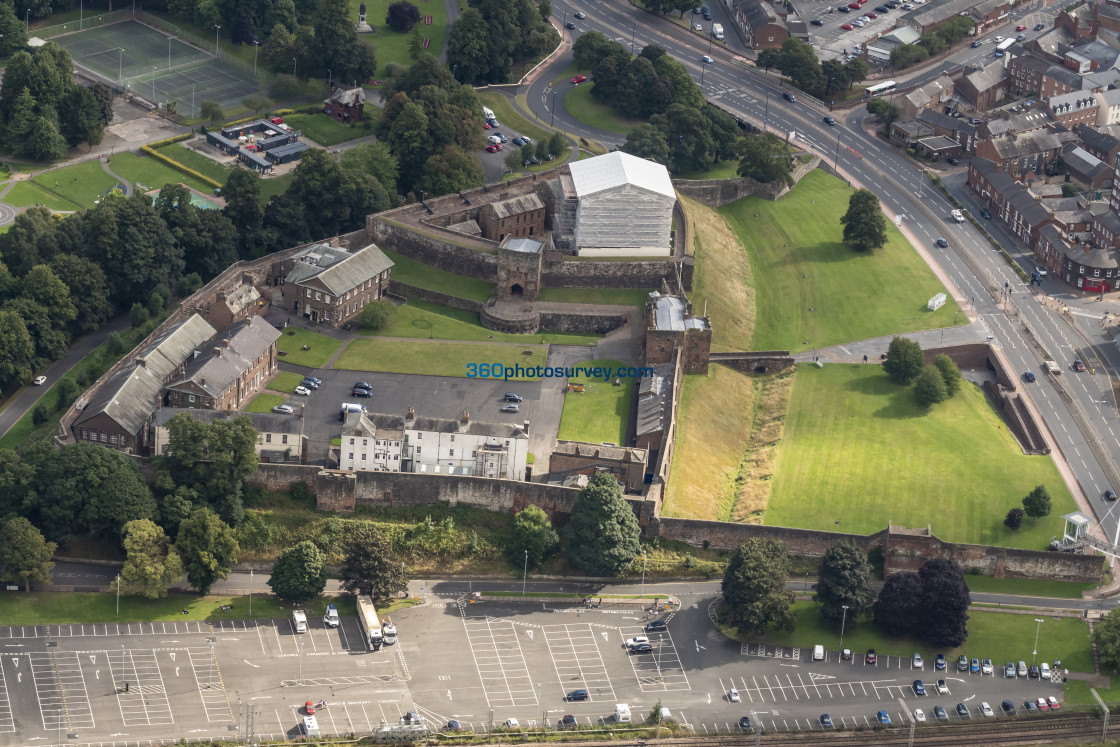 "Carlisle aerial photo Carlisle castle 220829 44" stock image