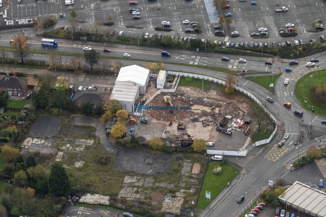 "Crewe aerial photo Fire Station redevelopment 221122 17" stock image