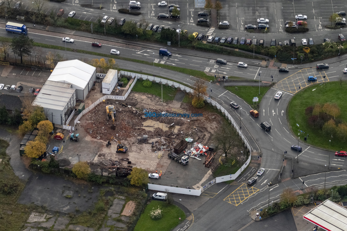 "Crewe aerial photo Fire Station redevelopment 221122 17" stock image