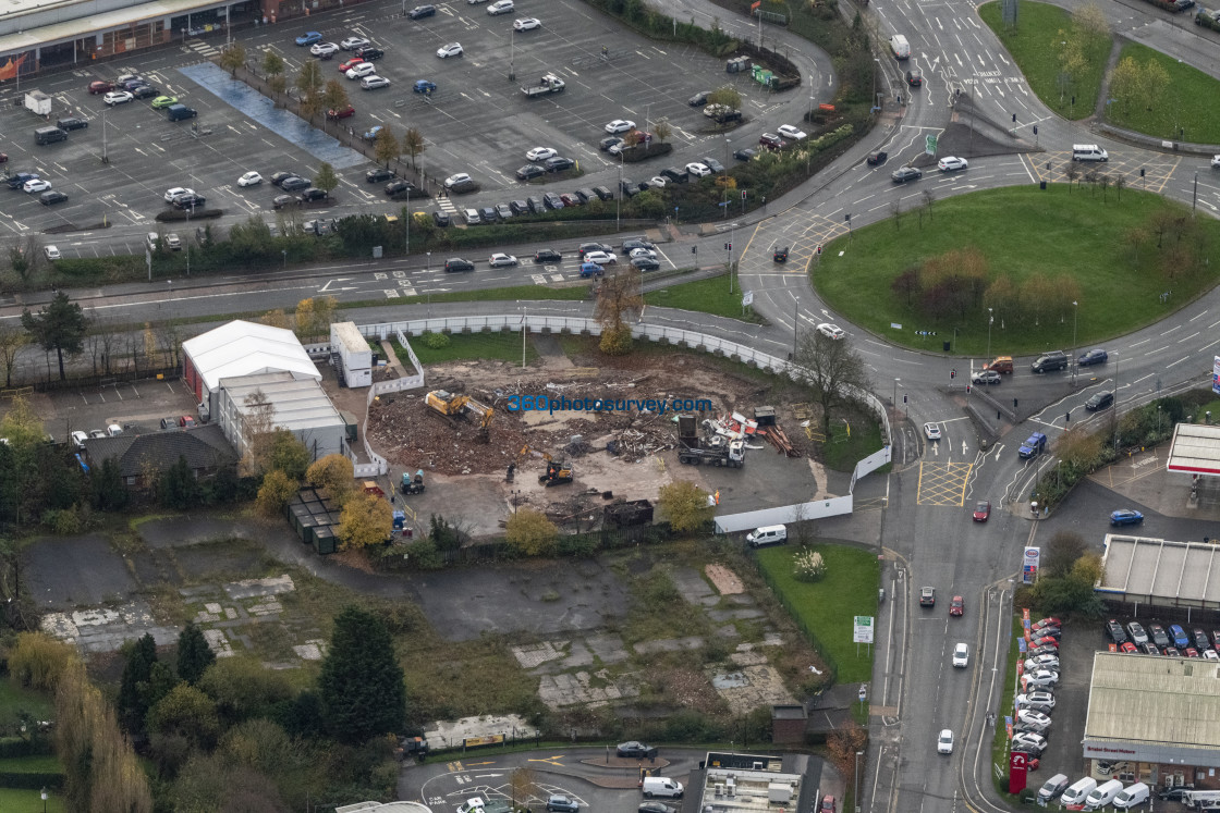 "Crewe aerial photo Fire Station redevelopment 221122 17" stock image