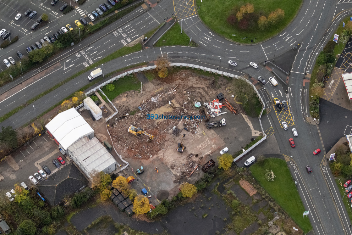 "Crewe aerial photo Fire Station redevelopment 221122 17" stock image