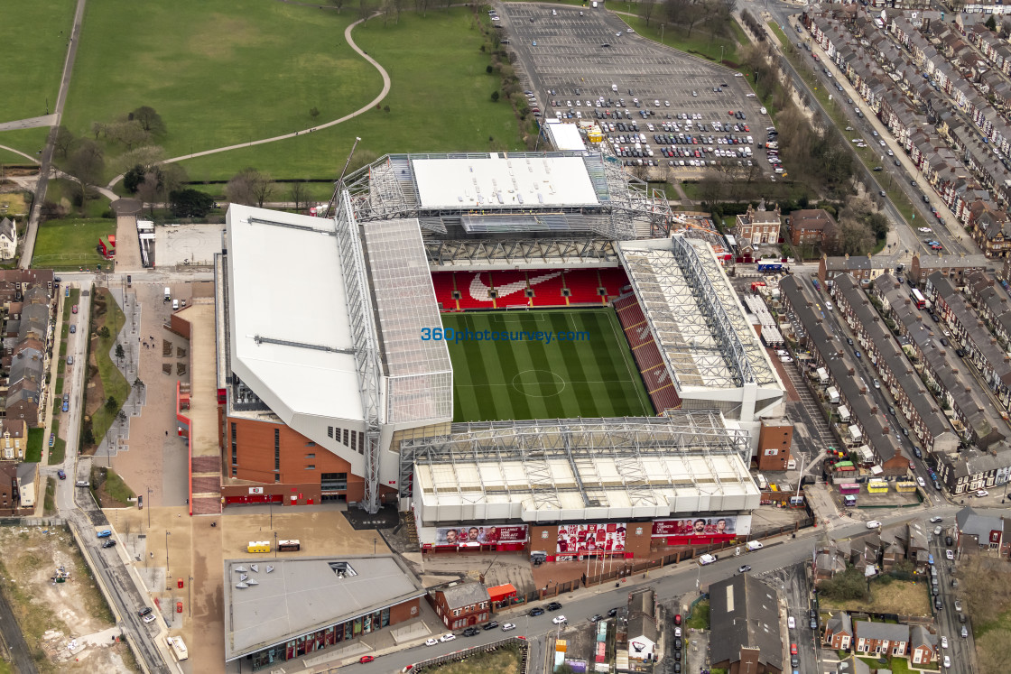 "Liverpool aerial Anfield 230228 7" stock image