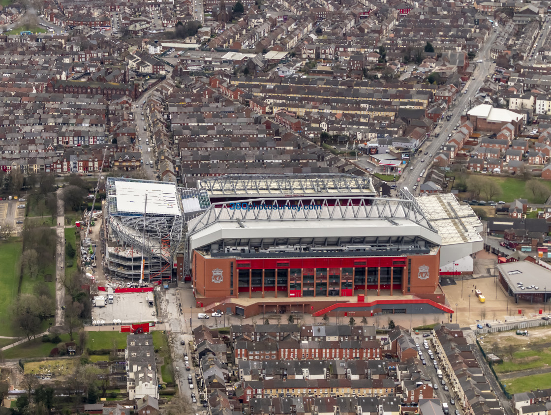 "Liverpool aerial Anfield 230228 7" stock image