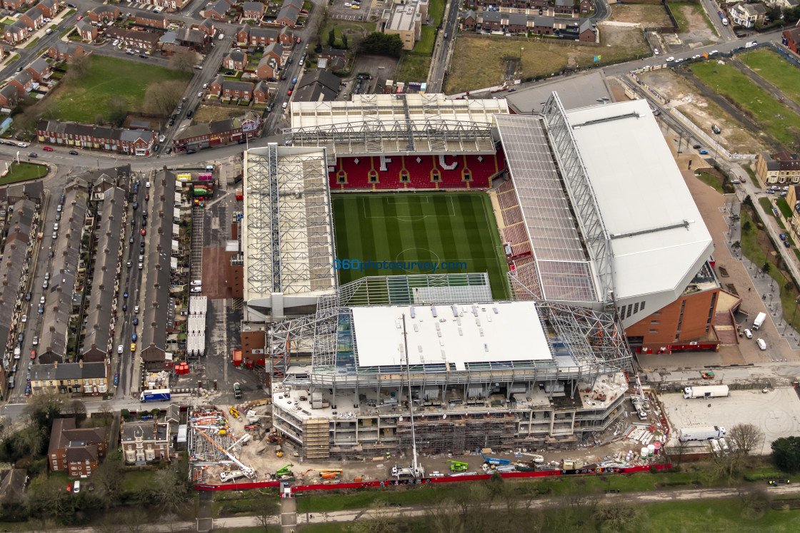 "Liverpool aerial Anfield 230228 7" stock image