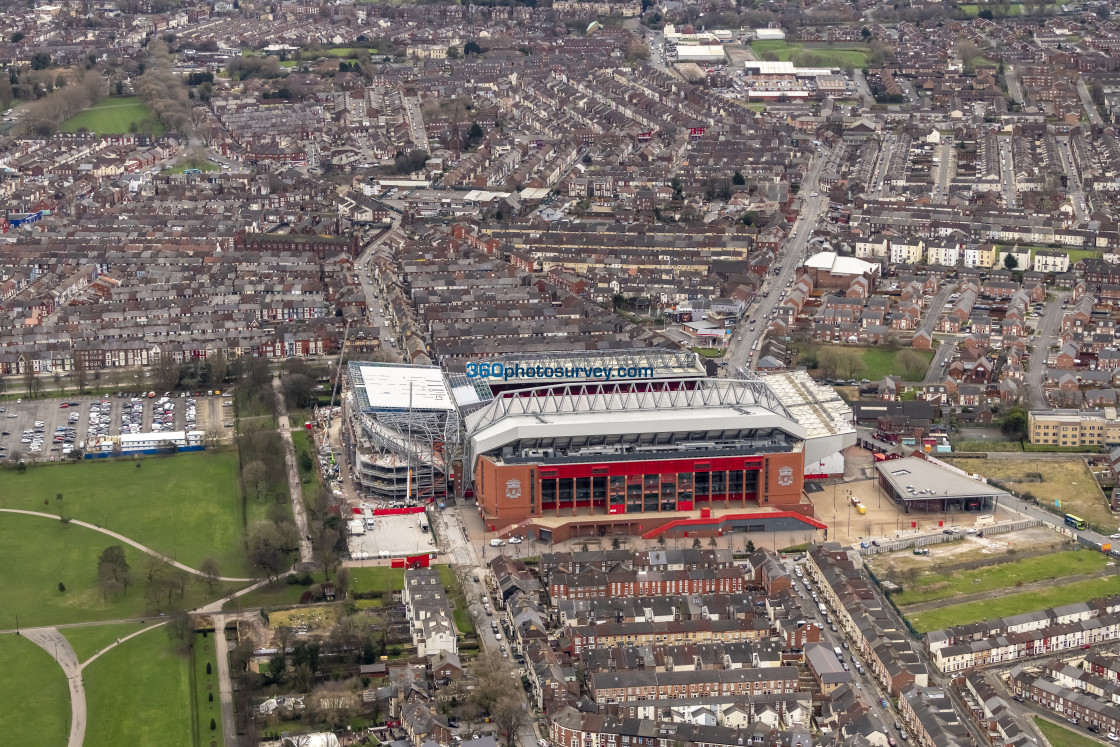 "Liverpool aerial Anfield 230228 7" stock image