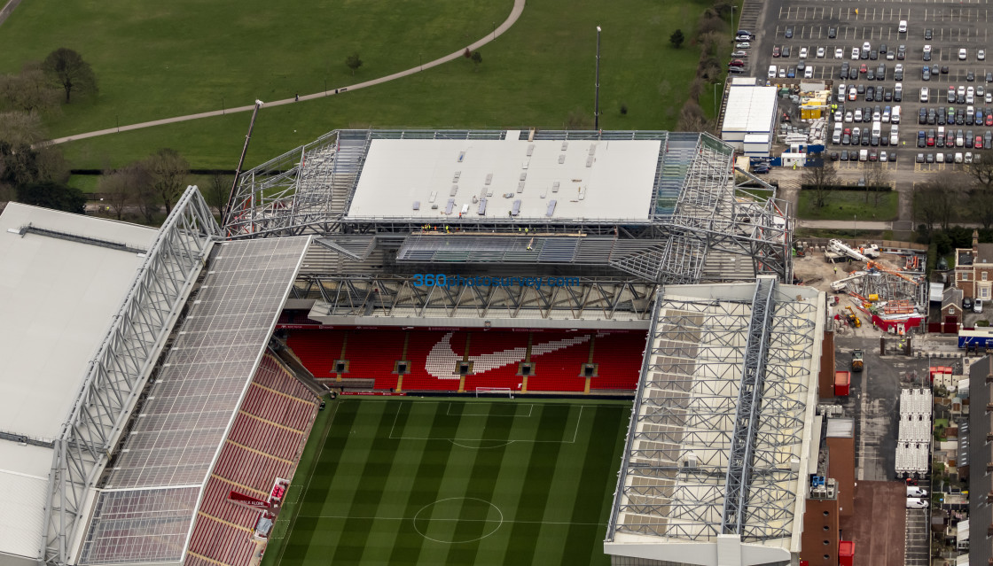 "Liverpool aerial Anfield 230228 7" stock image