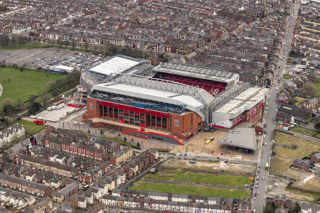 "Liverpool aerial Anfield 230228 7" stock image