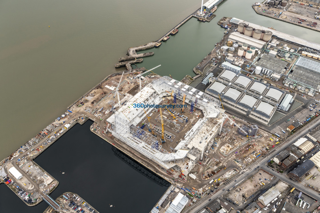 "Liverpool aerial photo Bramley Moore Dock 230228" stock image