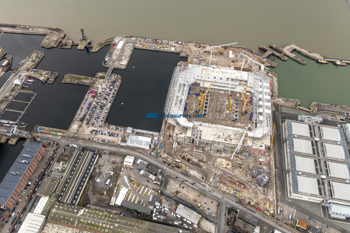 "Liverpool aerial photo Bramley Moore Dock 230228" stock image