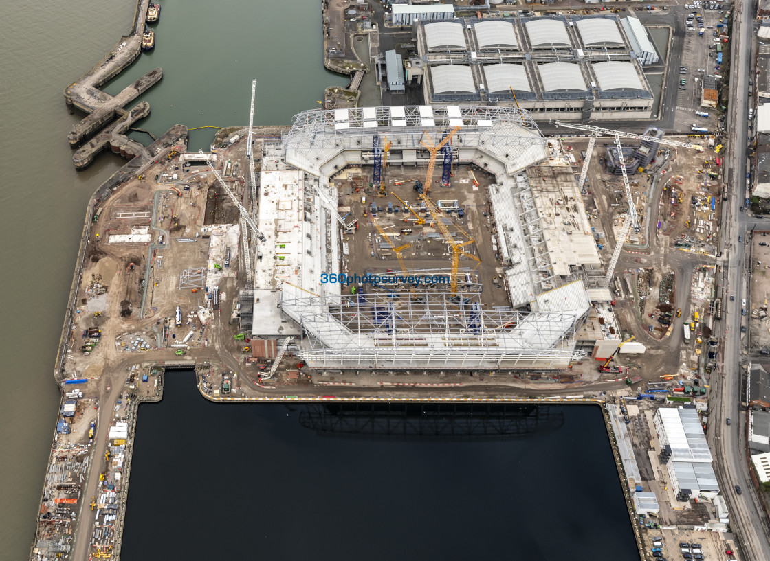 "Liverpool aerial photo Bramley Moore Dock 230228" stock image