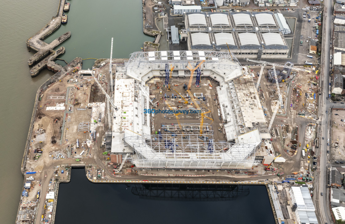 "Liverpool aerial photo Bramley Moore Dock 230228" stock image