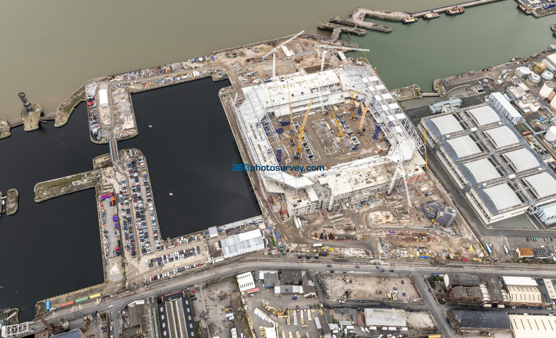 "Liverpool aerial photo Bramley Moore Dock 230228" stock image