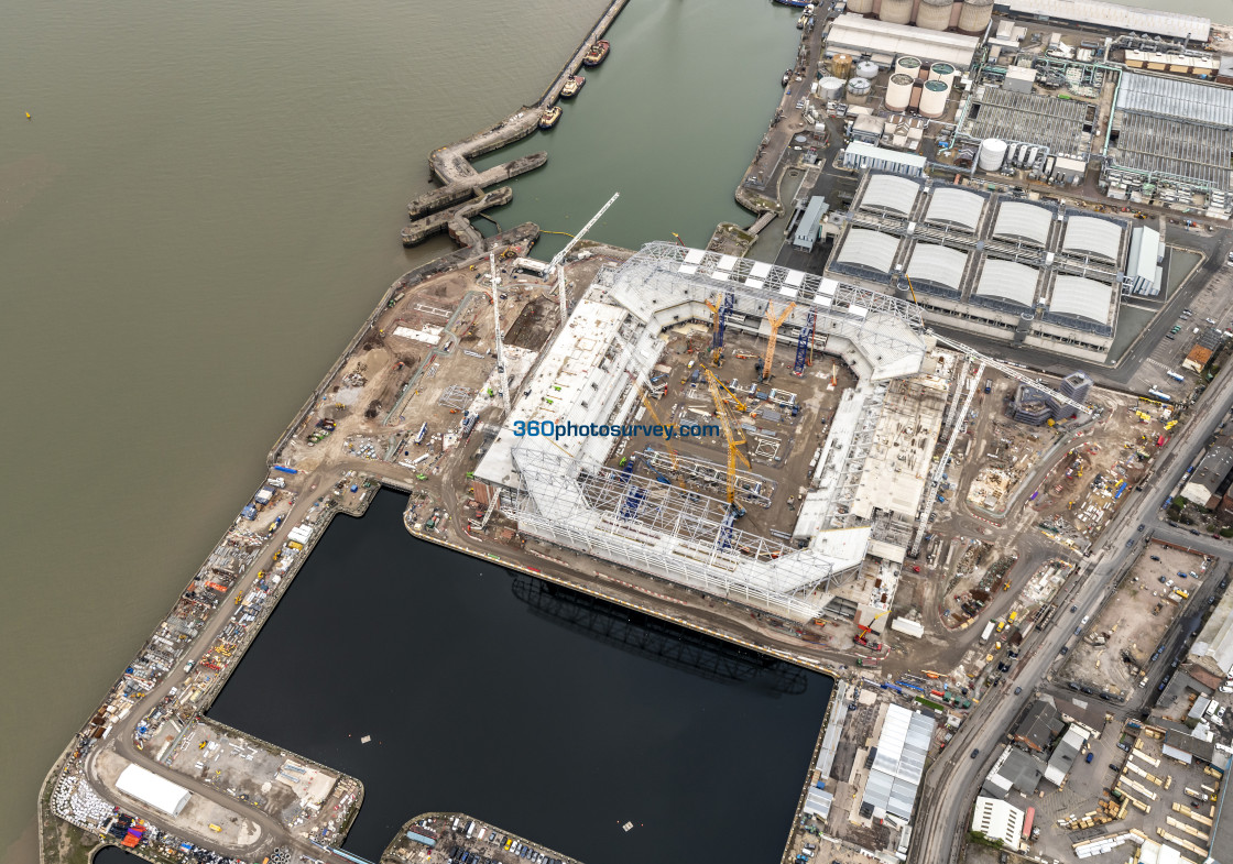 "Liverpool aerial photo Bramley Moore Dock 230228" stock image