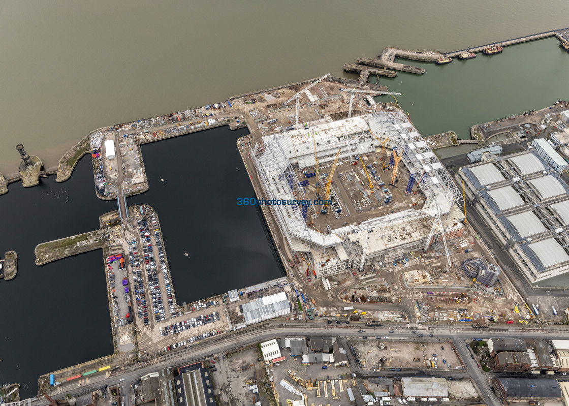 "Liverpool aerial photo Bramley Moore Dock 230228" stock image