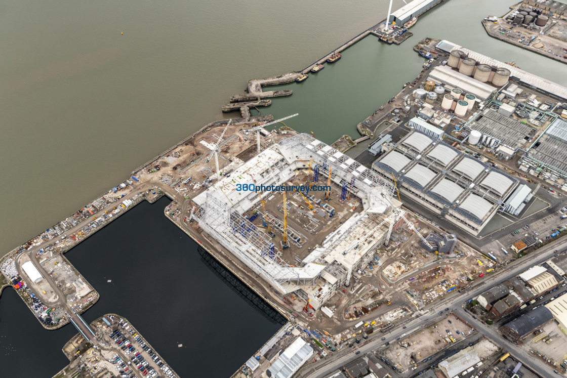 "Liverpool aerial photo Bramley Moore Dock 230228" stock image